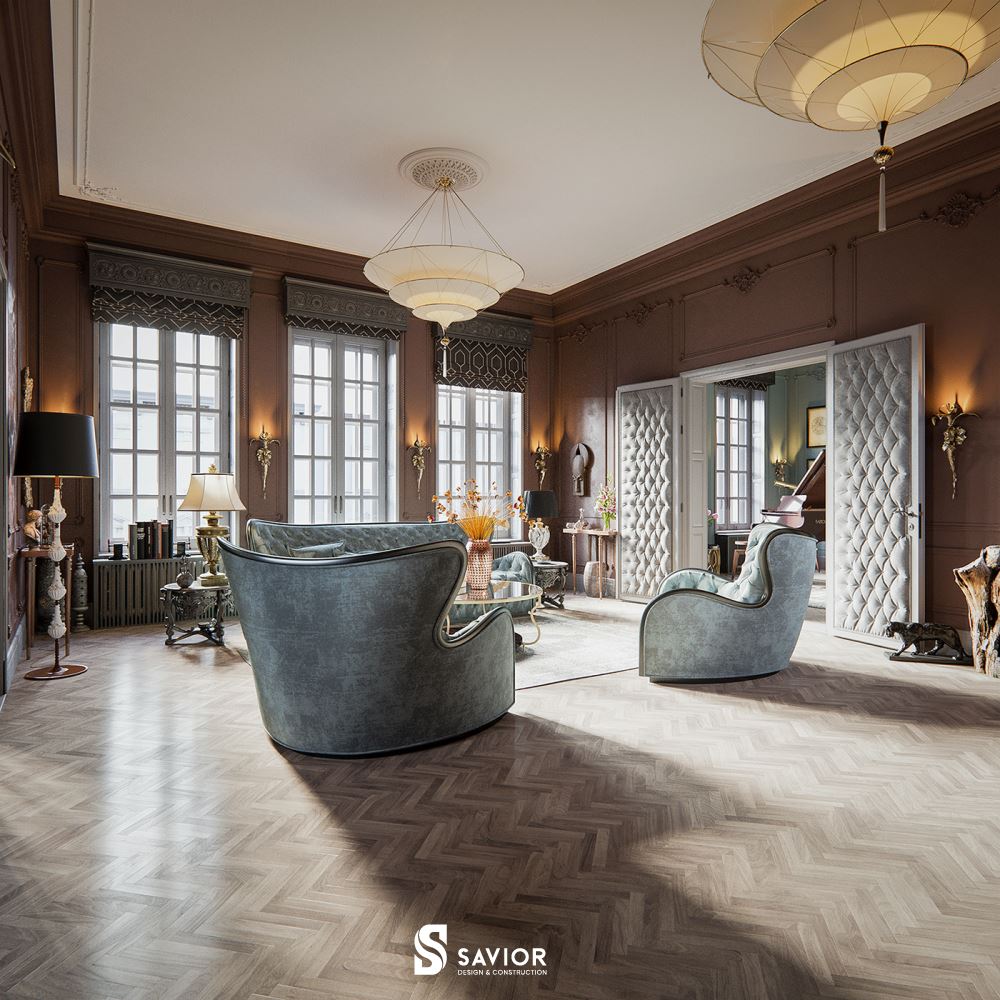 Nội thất rộng lớn, thoáng đãng của căn penthouse