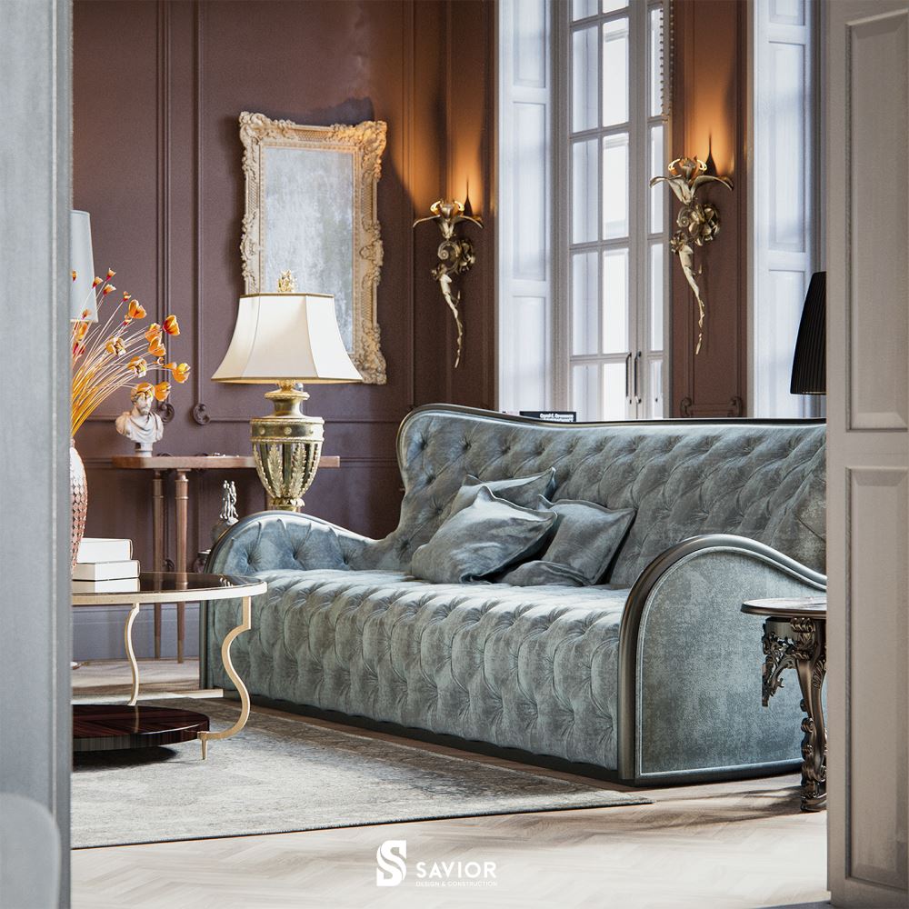 Từng chi tiết được bài trí tỉ mẩn đem đến sự tinh tế cho không gian nội thất biệt thự