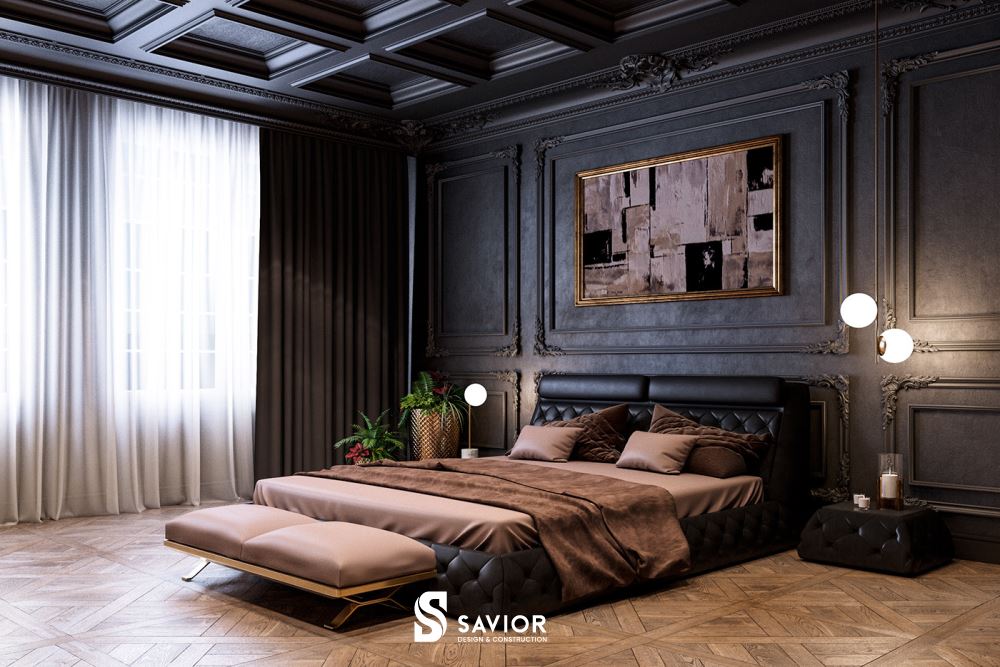 Họa tiết đường phào chỉ trên tường nhà đầy thu hút