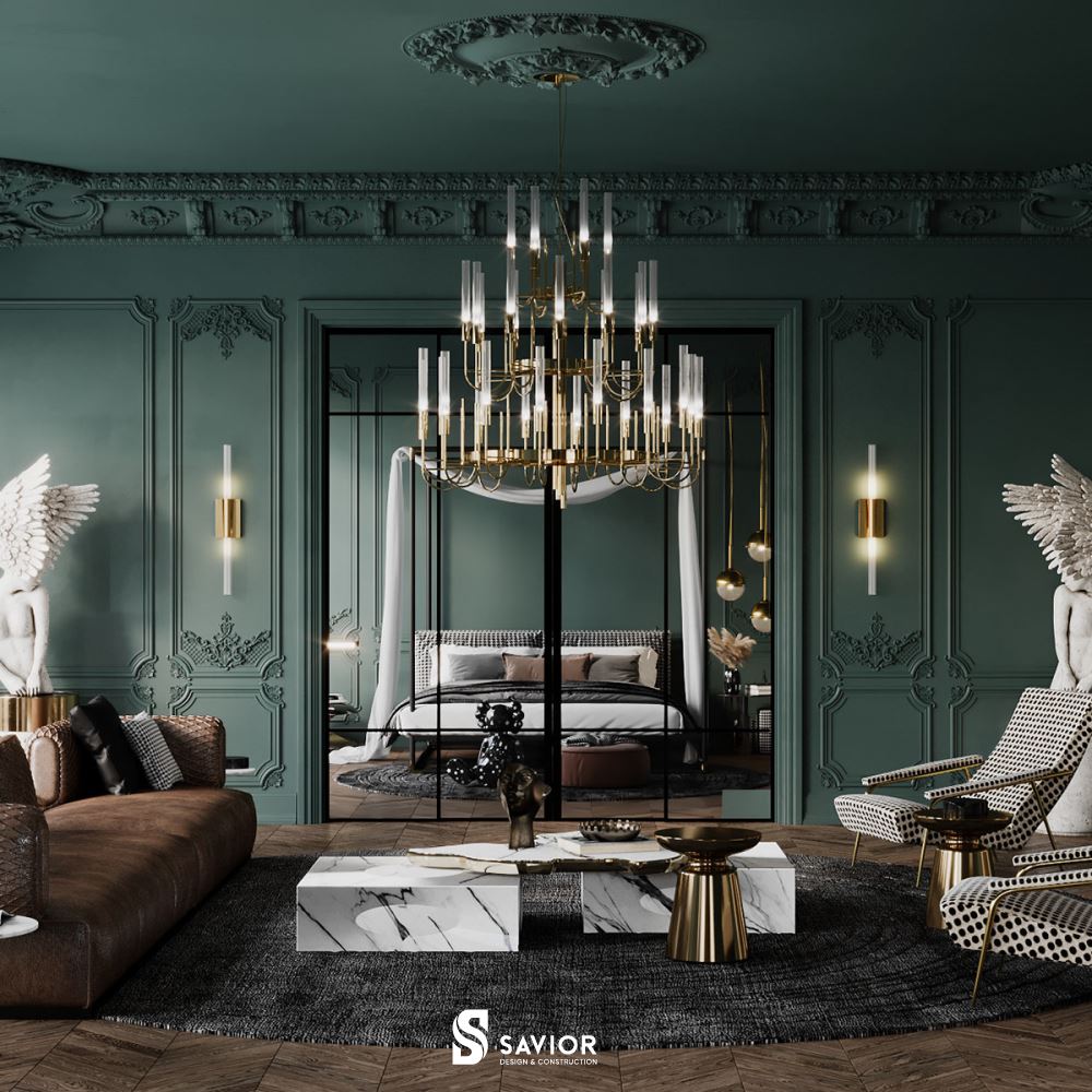 Các không gian được thiết kế liên thông, tạo thành một tổng thể liền mạch