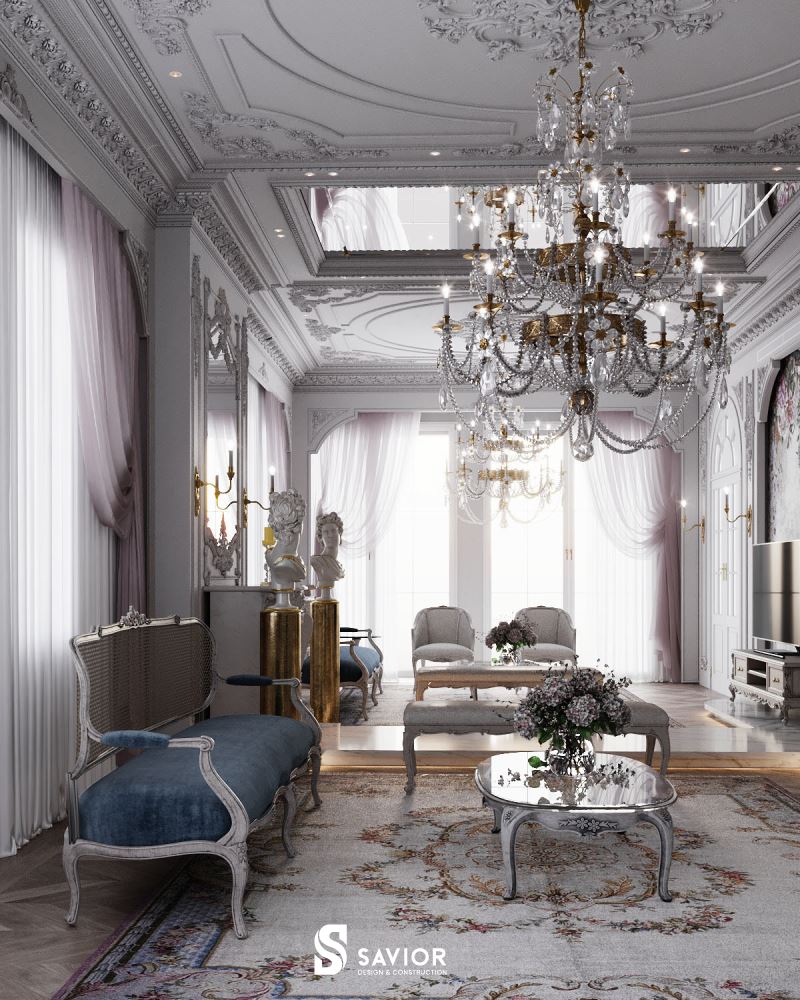 Hoa văn đặc biệt trang trí trên trần và tường nhà ấn tượng 