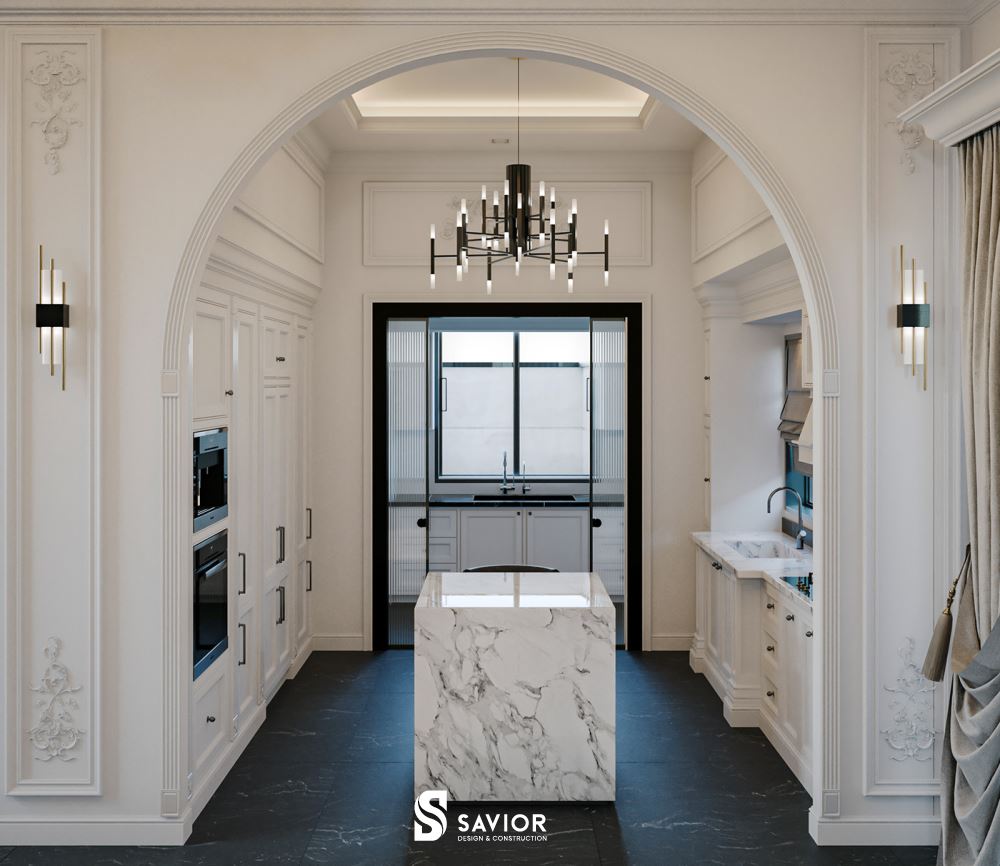 Chi tiết mái vòm giúp không gian nội thất thêm mềm mại hơn