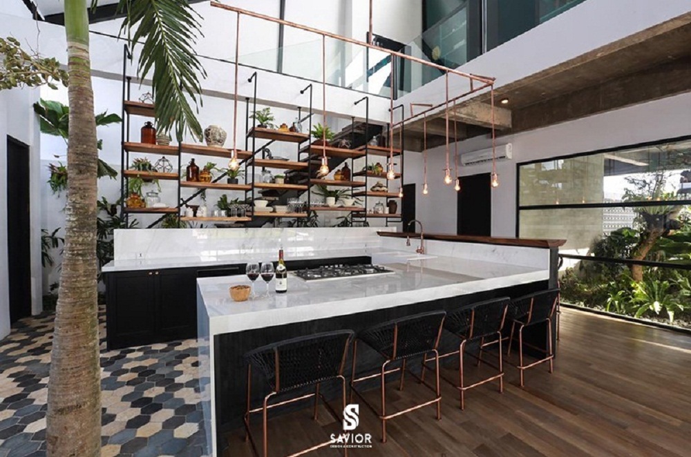 Nhà bếp biệt thự đẹp theo xu hướng bohemian