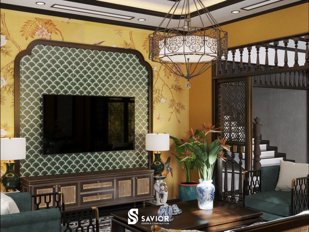 Top 5 mẫu nội thất phong cách Indochine đậm chất truyền thống 24 Các họa tiết nghệ thuật truyền thống được khéo léo lồng ghép