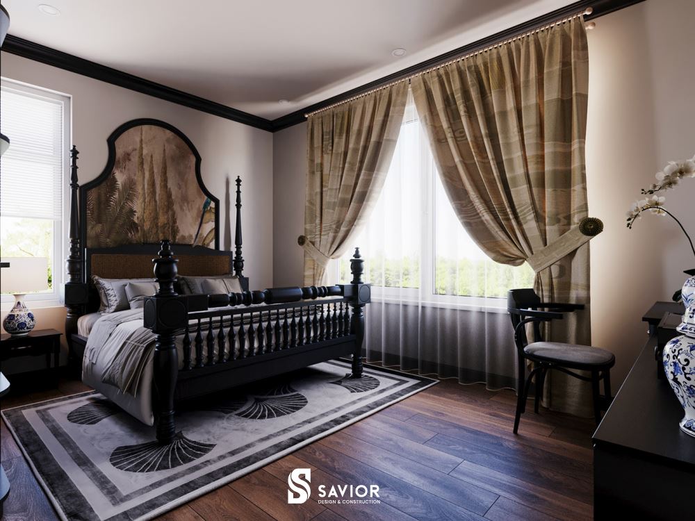 Top 5 mẫu nội thất phong cách Indochine đậm chất truyền thống 43 Phòng ngủ với nhiều ánh sáng tự nhiên, mang đến không gian sống đầy sinh động