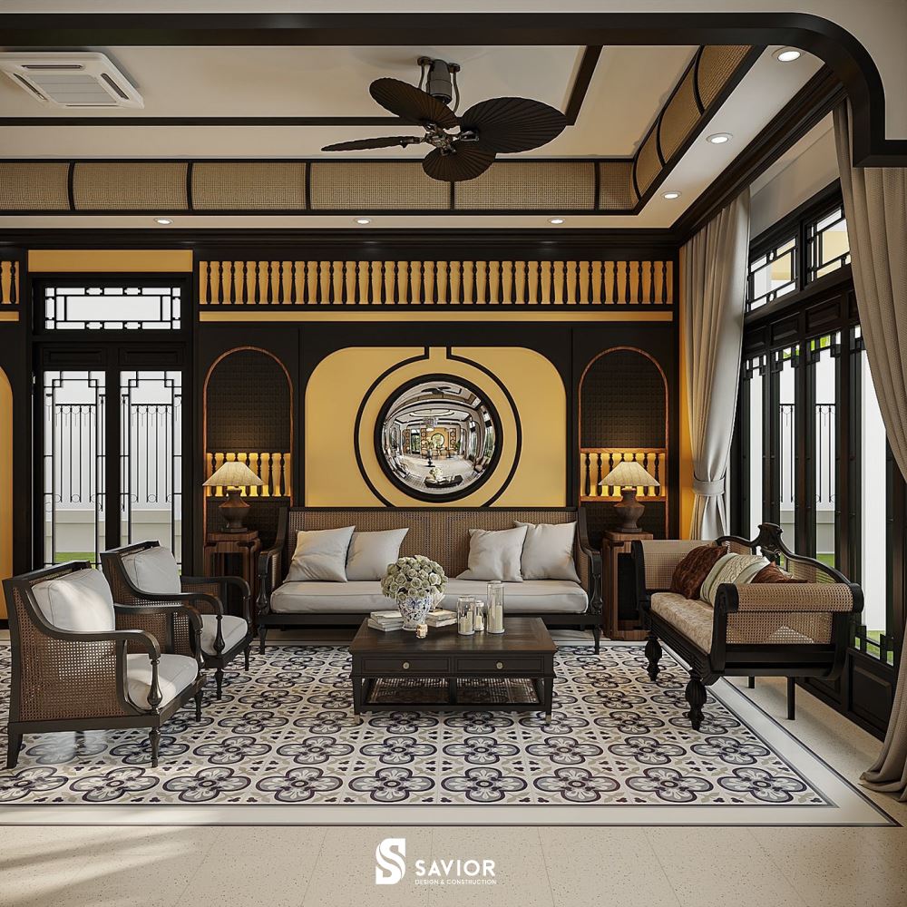 Top 5 mẫu nội thất phong cách Indochine đậm chất truyền thống 5 Mẫu biệt thự phong cách Indochine ấn tượng