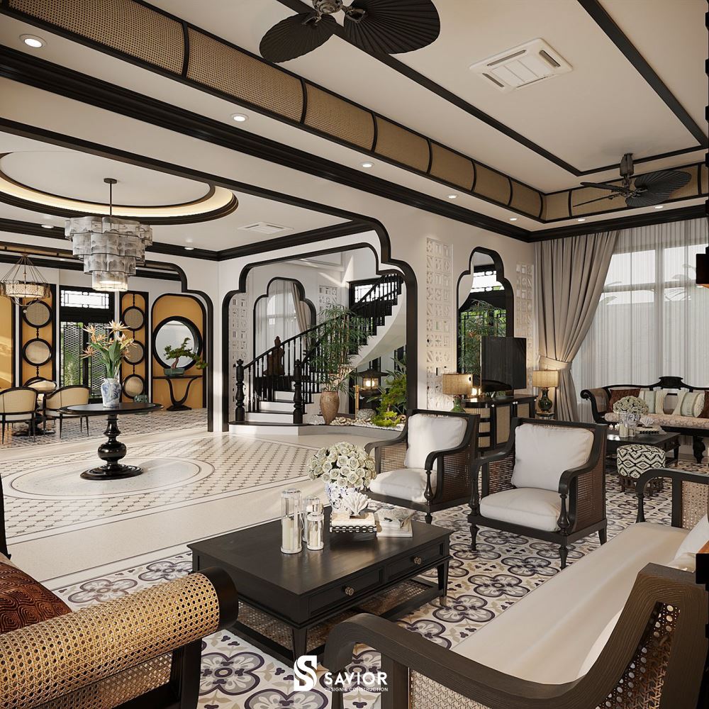 Top 5 mẫu nội thất phong cách Indochine đậm chất truyền thống 10 Căn biệt thự với diện tích rộng lớn, không gian sống thư thái