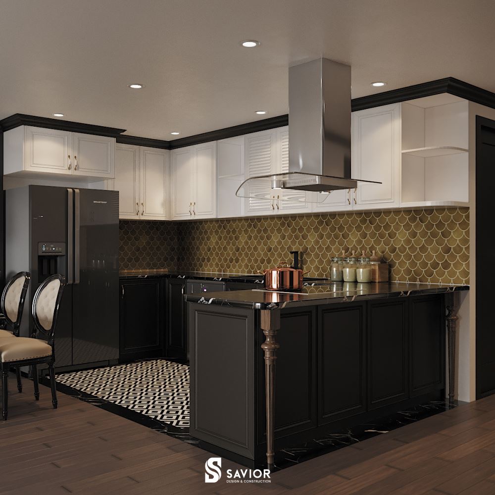 Top 5 mẫu nội thất phong cách Indochine đậm chất truyền thống 49 Phòng bếp tiện nghi nhưng vẫn có nét đẹp cổ điển, truyền thống