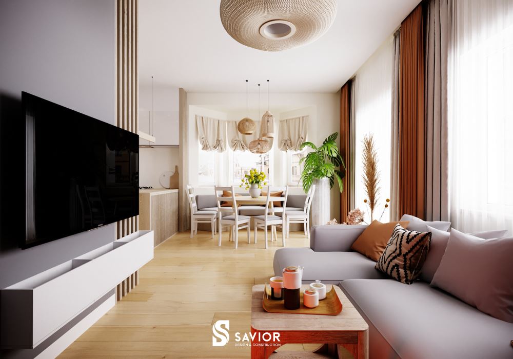 Thiết kế liền mạch, tạo tổng thể thông suốt cho cả căn nhà