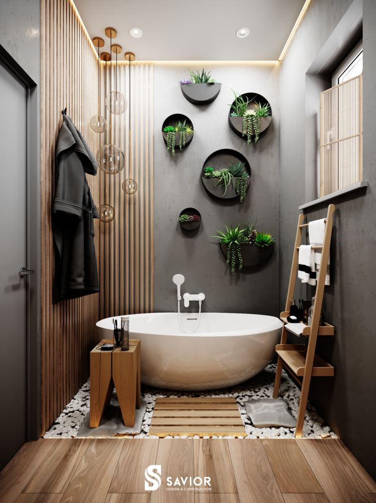 Không gian nhà tắm đậm nét Scandinavian phóng khoáng