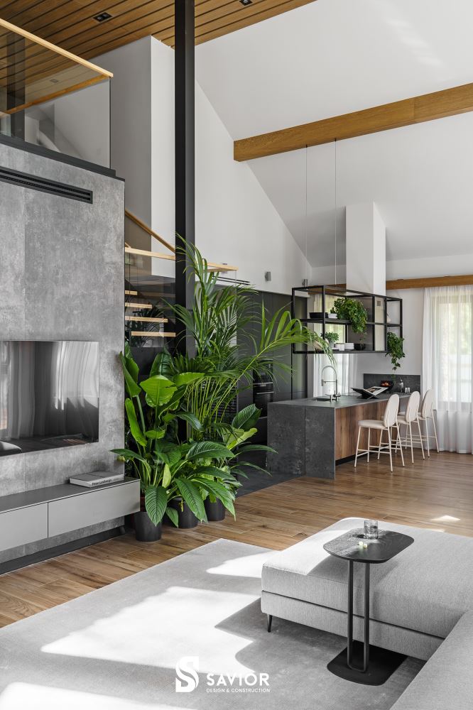 Tông màu chủ đạo trắng - xám đặc trưng của phong cách Bắc Âu