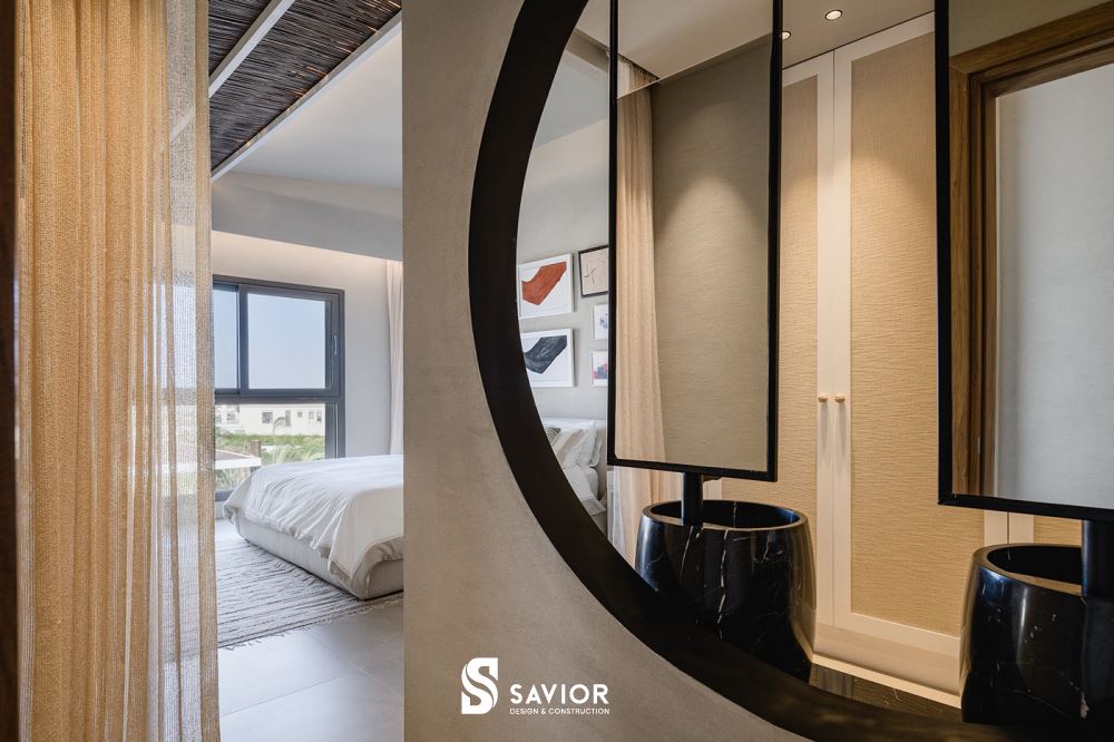 Phòng ngủ chính của căn biệt thự phong cách thiết kế Scandinavian