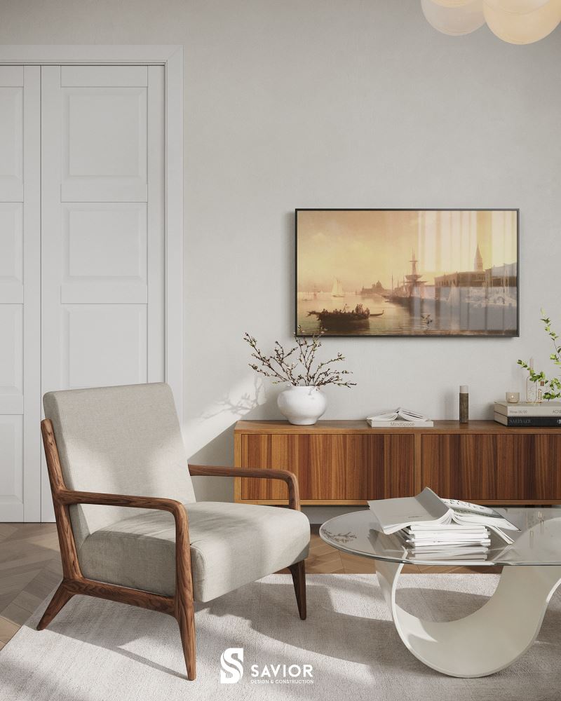 Nội thất với kiểu dáng thanh mảnh nhẹ nhàng