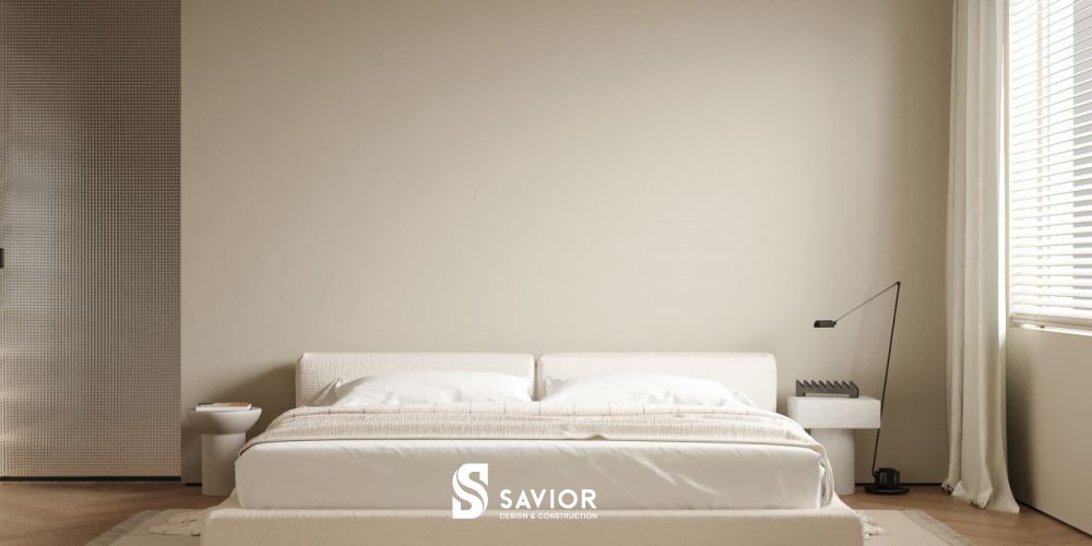 Phòng ngủ được bố trí gọn gàng, thoáng đãng