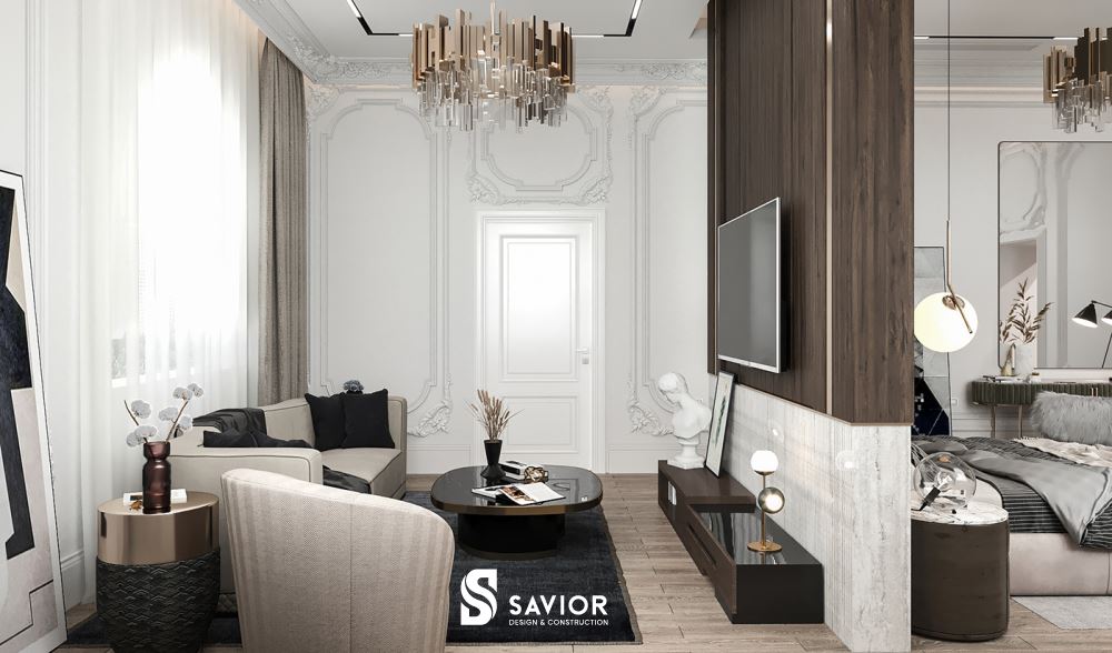 "Phòng khách nhỏ" trong phòng ngủ Master