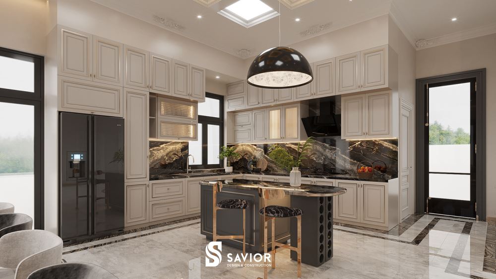 Không gian biệt thự phong cách tân cổ điển mang đến vẻ đẹp sang trọng, ấm cúng