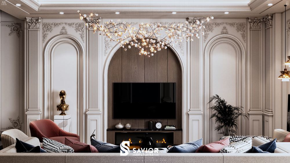 Sử dụng những chi tiết cổ điển làm điểm nhấn sang trọng cho không gian tân cổ điển