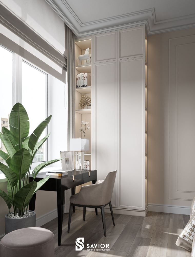 Góc làm việc nhỏ bên trong phòng ngủ