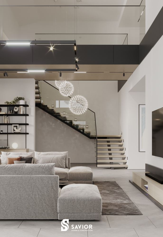 Các chi tiết nội thất của biệt thự đều thanh mảnh, nhẹ nhàng