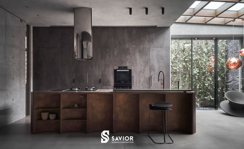 Nhà bếp tiện nghi, hiện đại và rộng rãi của căn liền kề