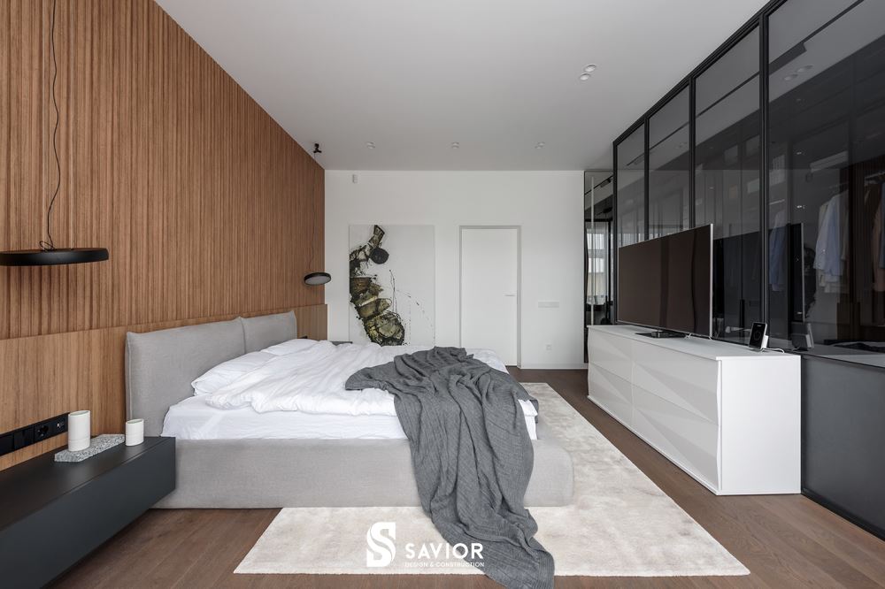 Không gian phòng ngủ bài trí nhẹ nhàng, thoải mái