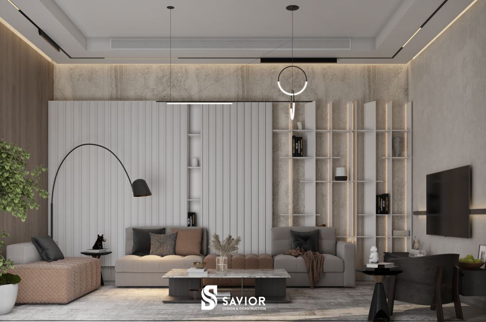 Các gam màu sắc đậm hơn được sử dụng để làm điểm nhấn trên tổng thể gam màu đơn sắc