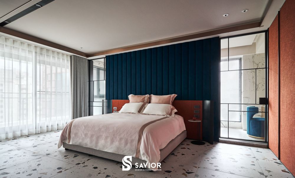 Phòng ngủ thứ 2 với tông màu hồng nhạt ấm cúng