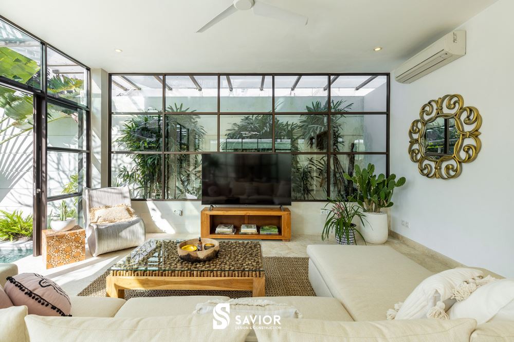 Các gam màu tự nhiên được ưu tiên sử dụng trong không gian nội thất phong cách Tropical