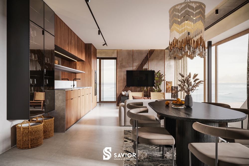 Nội thất gỗ là một đặc trưng thường thấy của phong cách Tropical