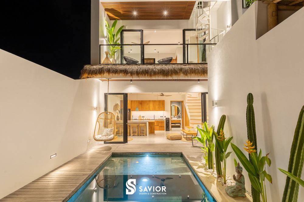 Mẫu nhà phố phong cách Tropical xanh mát, thư thái