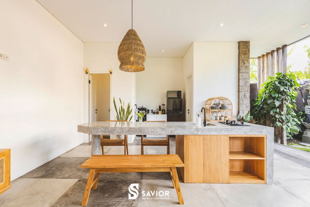 Phòng bếp mở rộng rãi và thông thoáng