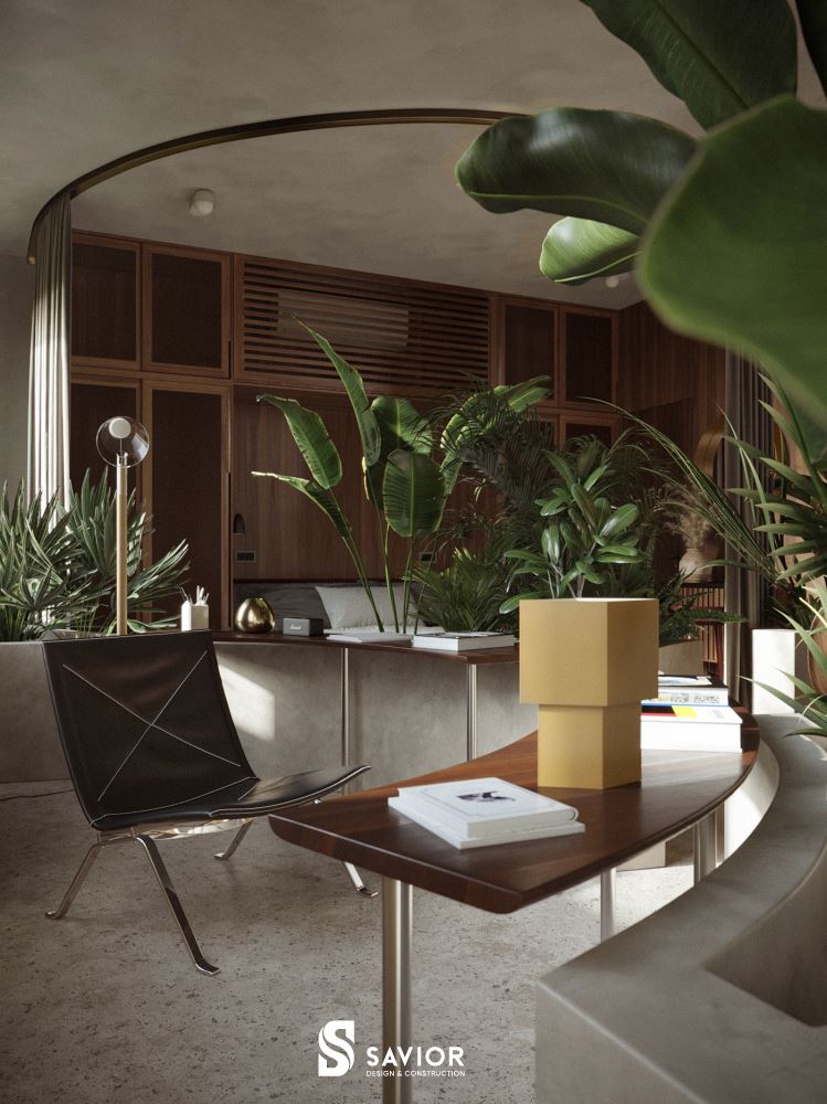 Những đường nét thanh mảnh được sử dụng cho nội thất căn hộ