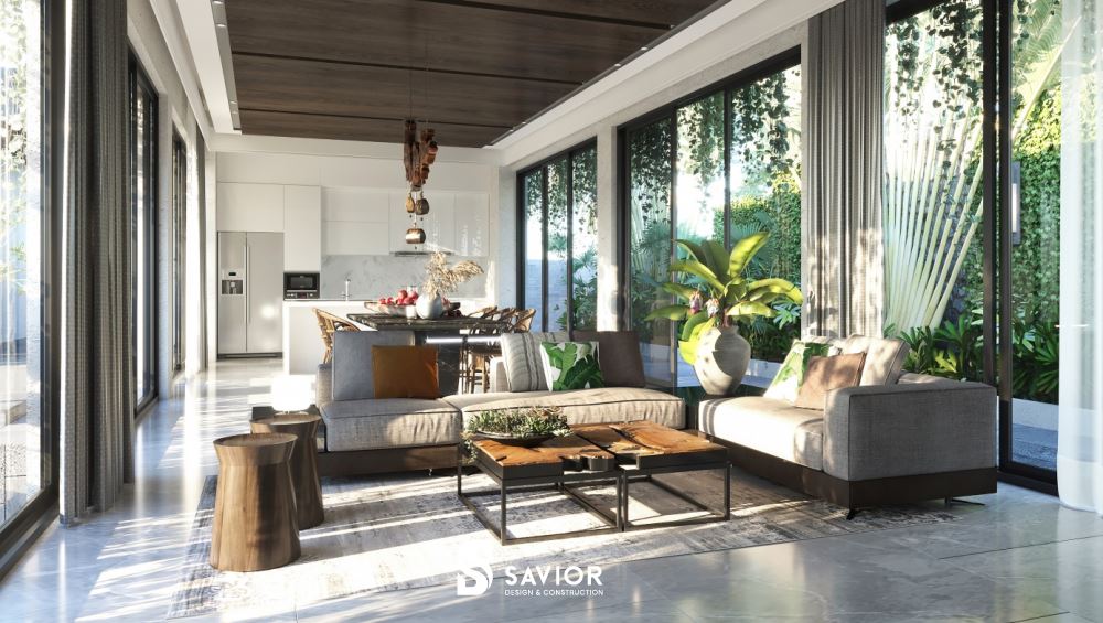 Màu sắc trang nhã, nhẹ nhàng trong phong cách Modern Tropical