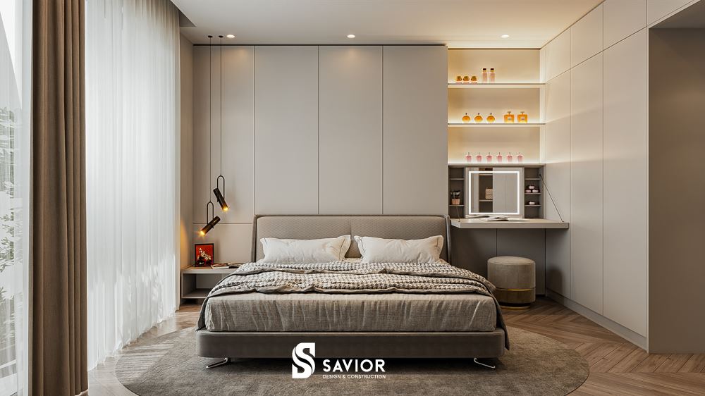 Nội thất phòng ngủ hiện đại, tập trung vào công năng sử dụng