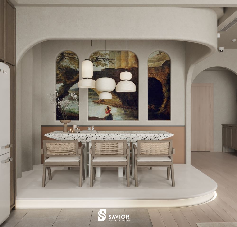 Cách sử dụng, kết hợp vật liệu mang đến vẻ đẹp thú vị cho căn phòng