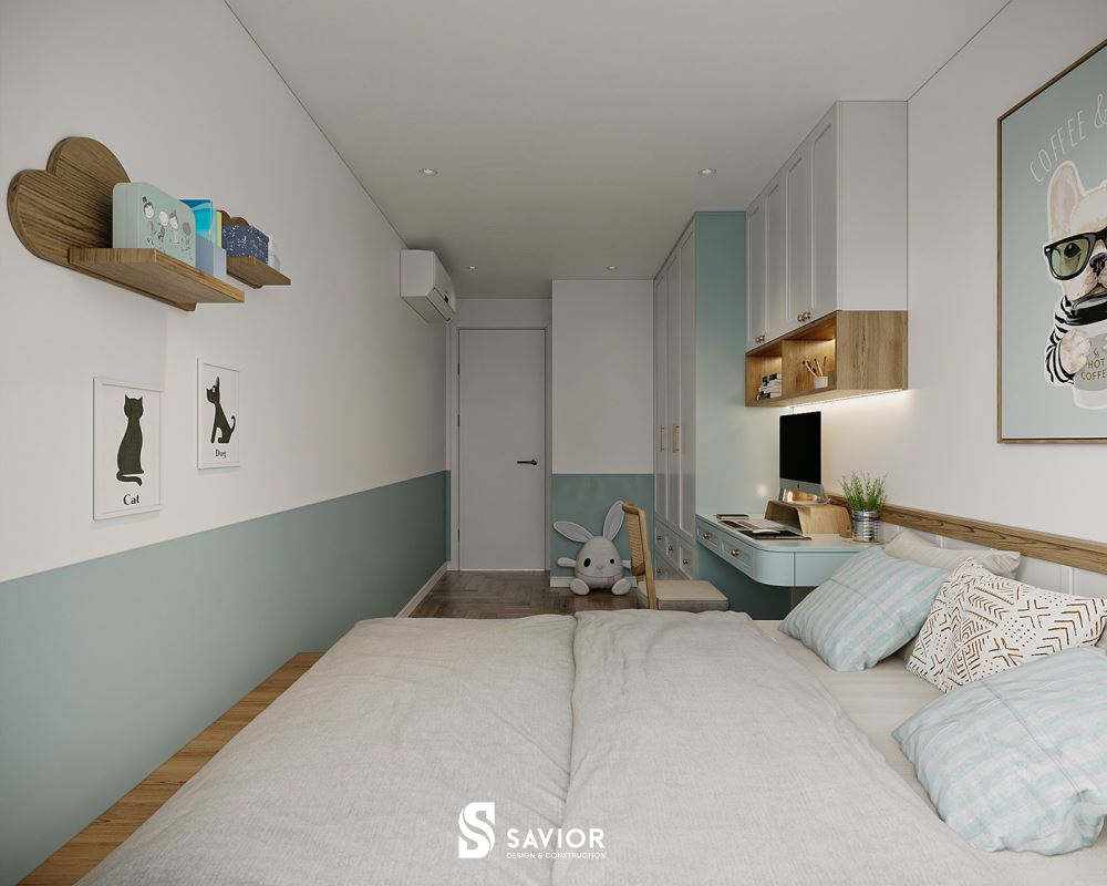 Mặc dù diện tích căn phòng không quá lớn song vẫn đầy đủ tiện nghi