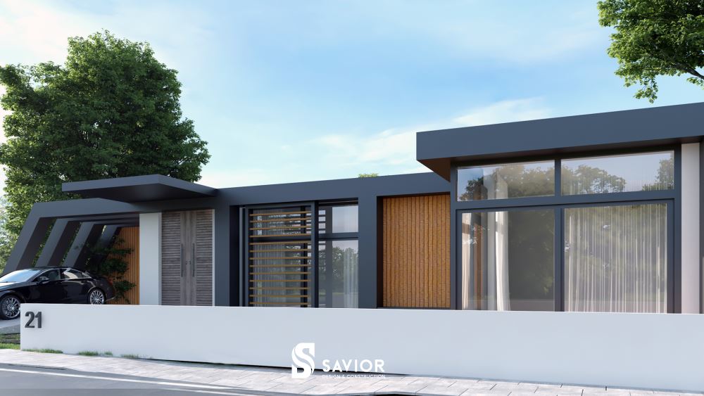 Bản thiết kế nhà đẹp 1 tầng với lối thiết kế ấn tượng, độc đáo