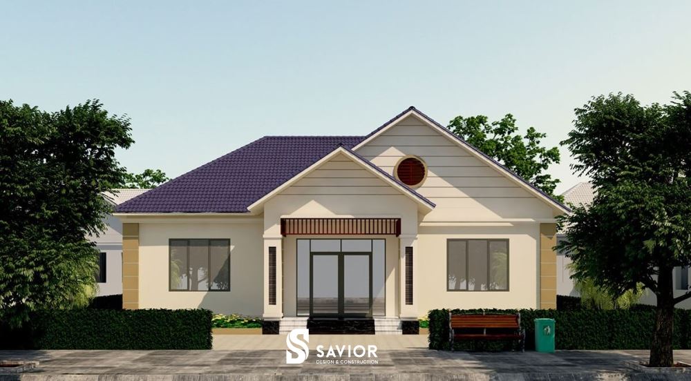 Mẫu thiết kế nhà đẹp 1 tầng mái Thái