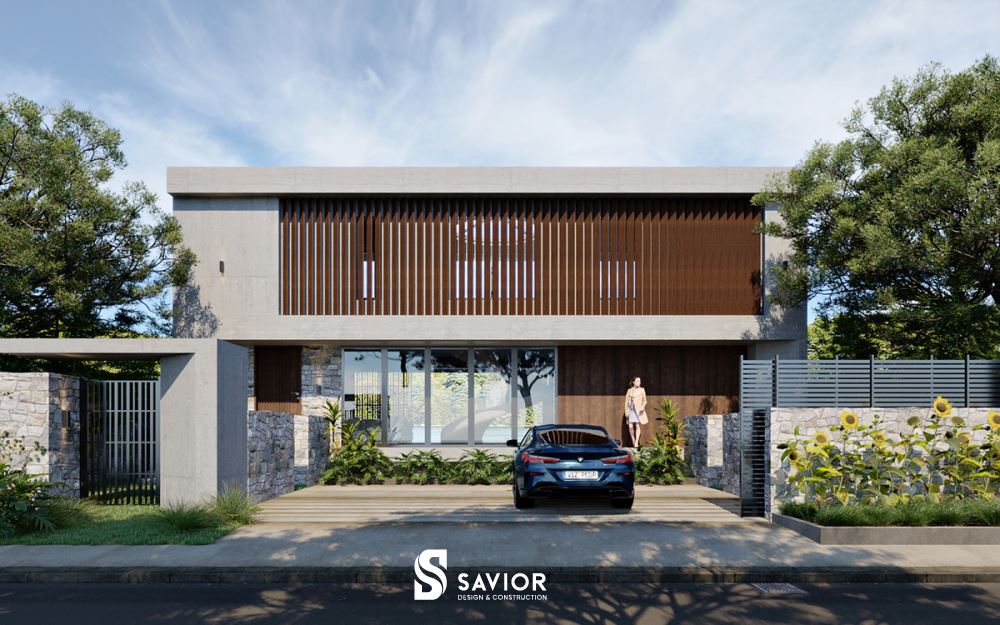 Mẫu thiết kế nhà 2 tầng hiện đại, thời thượng