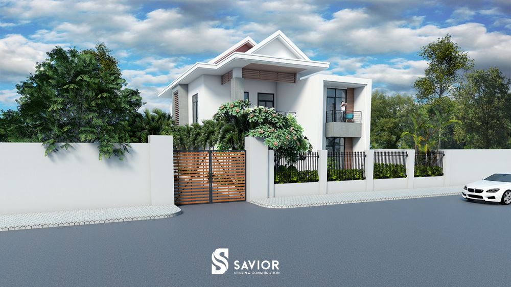 Mẫu thiết kế nhà đẹp 2 tầng với bề ngang 6m