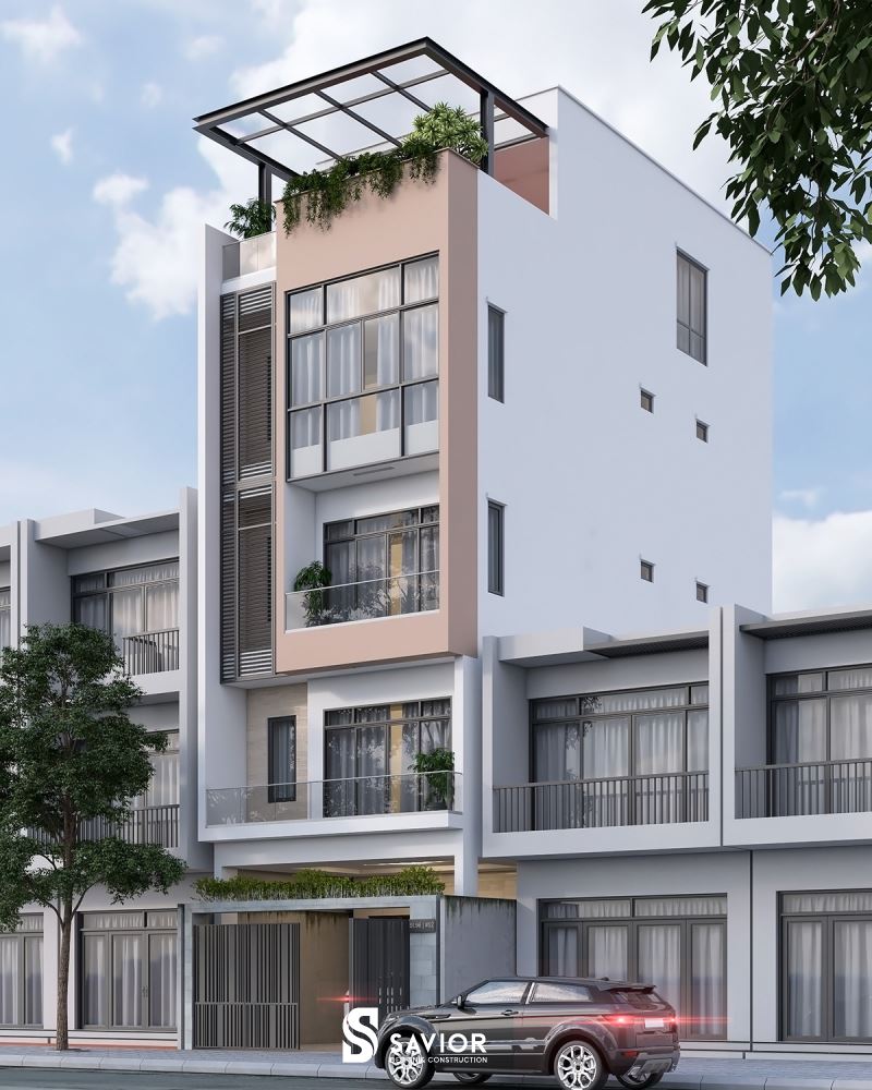 Mẫu thiết kế nhà đẹp 5x20m 4 tầng