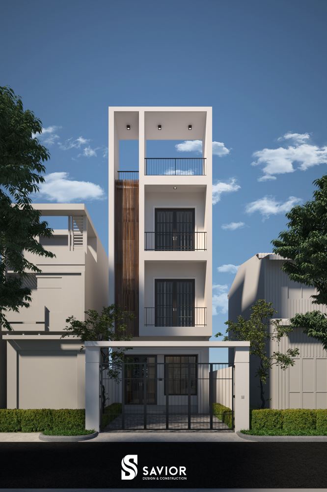 Căn nhà được thiết kế theo phong cách hiện đại, tập trung vào công năng sử dụng 