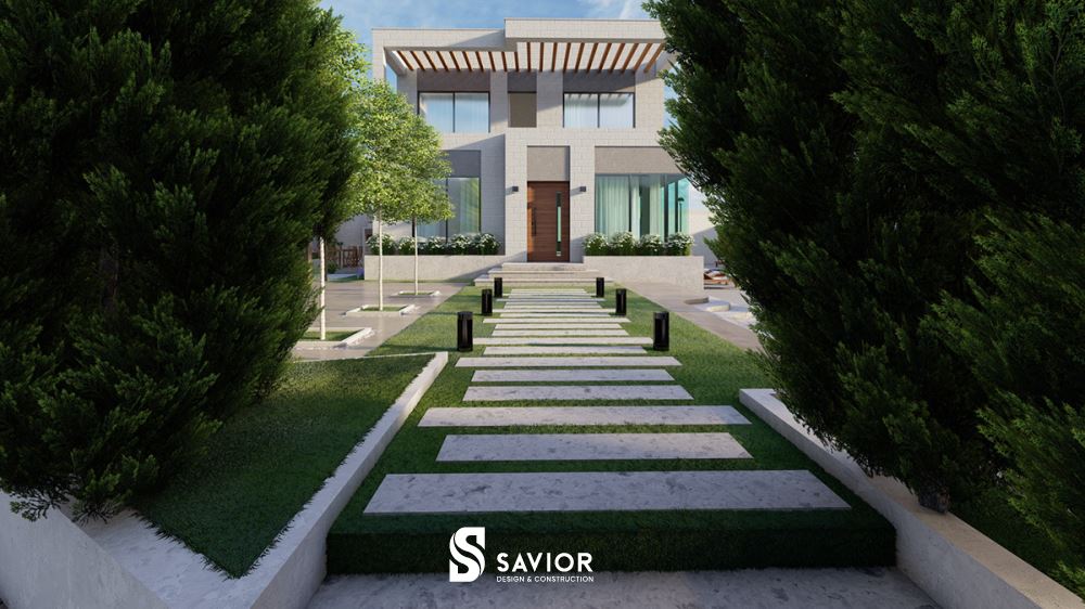 Mẫu thiết kế nhà vườn đẹp 2 tầng thời thượng