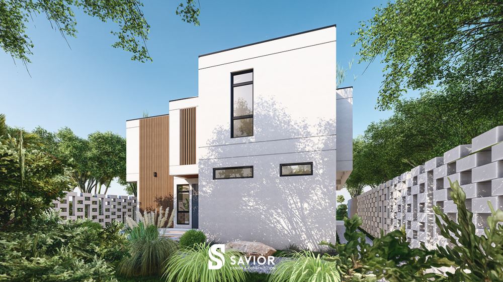 Không gian sân vườn hài hòa với tổng thể ngôi nhà