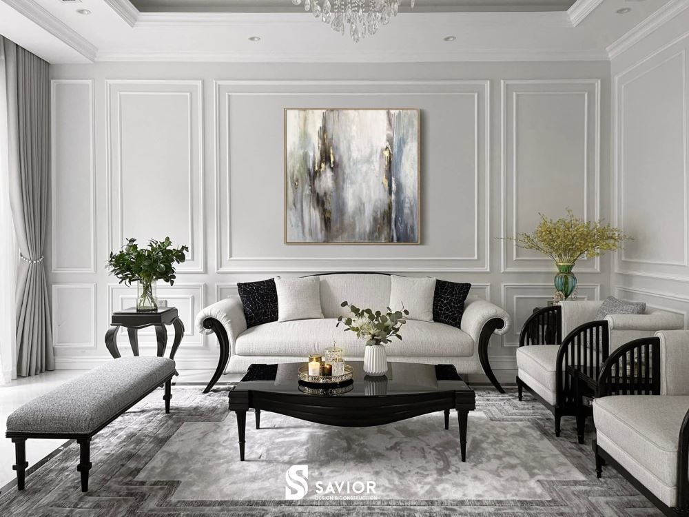 Mẫu thiết kế nội thất biệt thự liền kề tân cổ điển sang trọng, quý phái