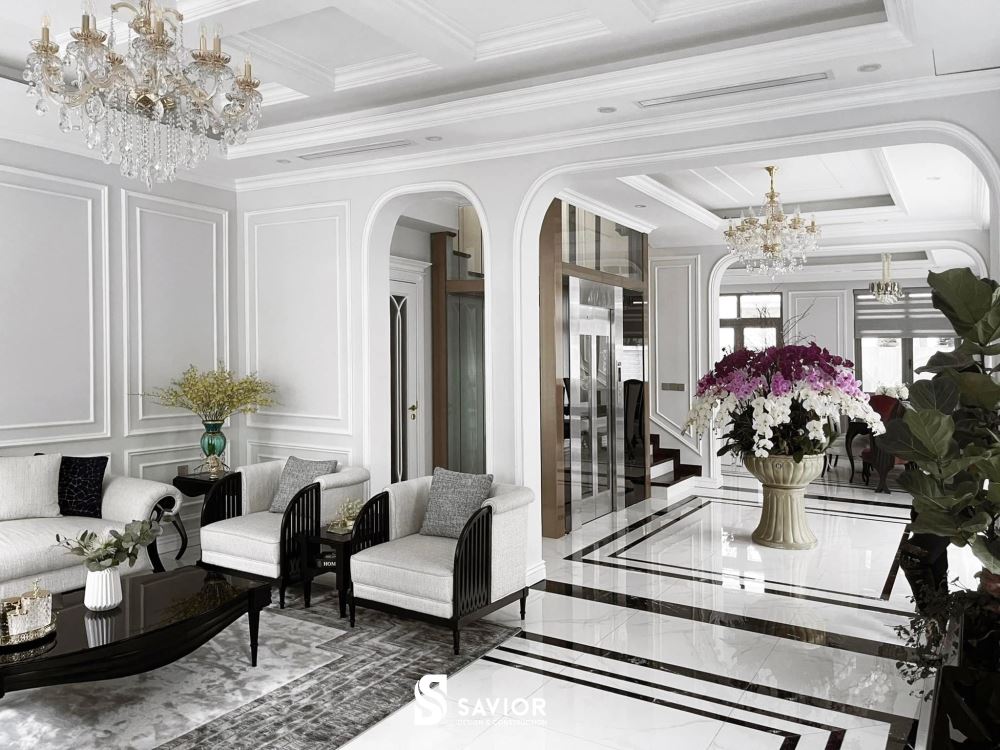 Họa tiết phào chỉ quen thuộc trên tường, trần nhà