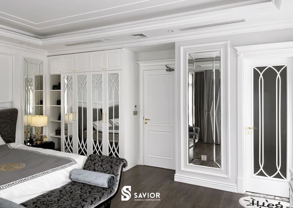 Tông màu trắng vẫn là chủ đạo trong thiết kế phòng ngủ