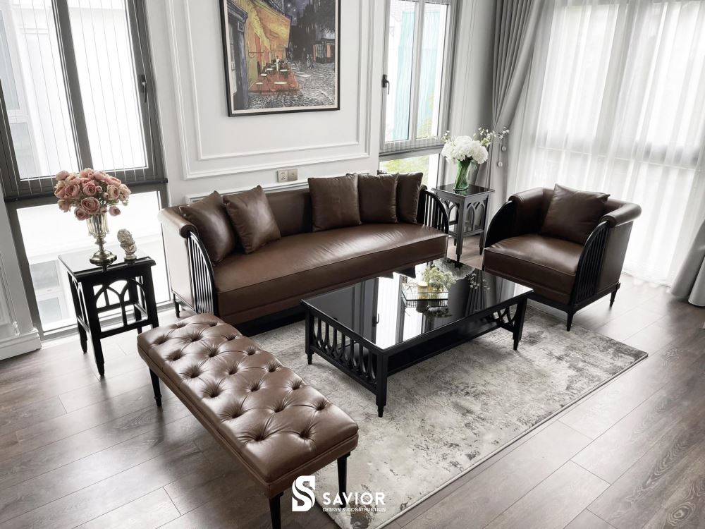 Không gian phòng khách nhỏ bên trong phòng ngủ