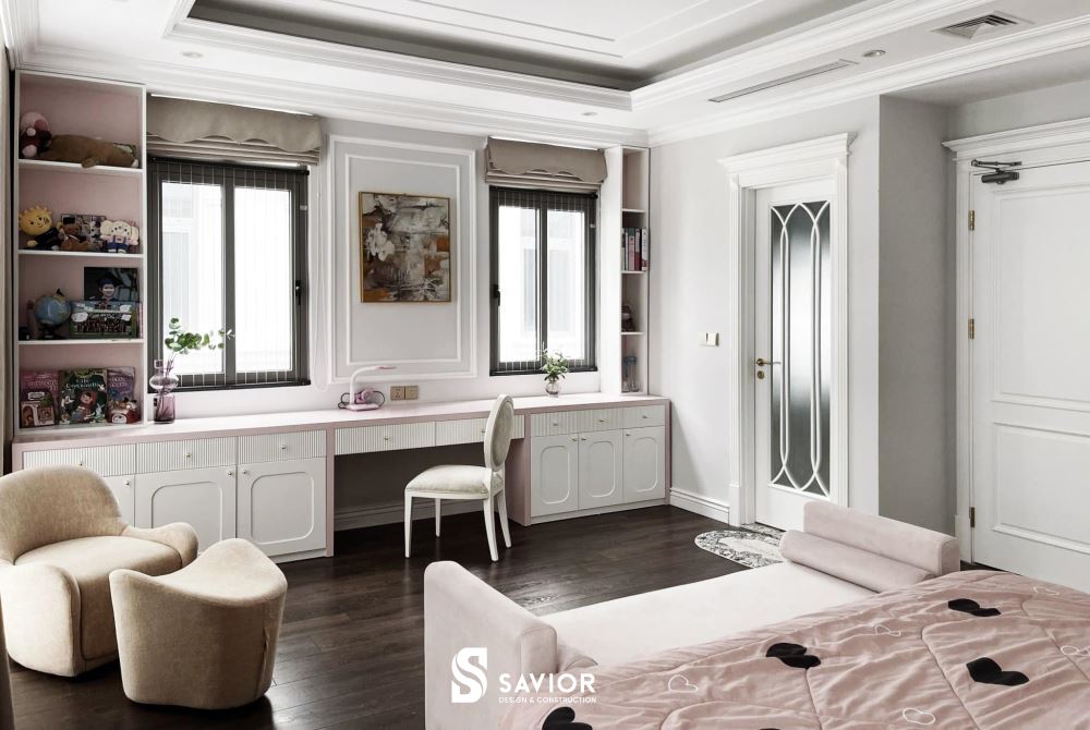 Góc bàn học thiết kế tiện lợi, đẹp mắt