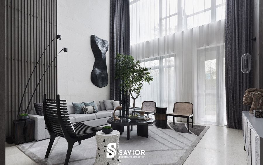 Căn biệt thự thiết kế thông tầng càng mang đến cảm giác thoáng rộng hơn